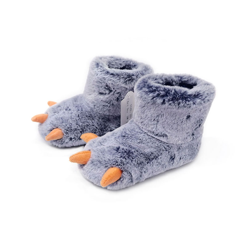 Pantuflas con botas con garras de dinosaurio